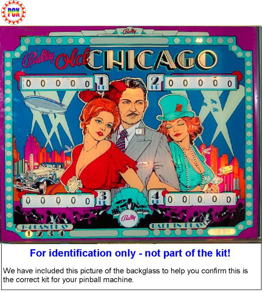 1976 Bally Old Chicago Pinball Basic Tune-up Kit - Includes Rubber Ring Kit