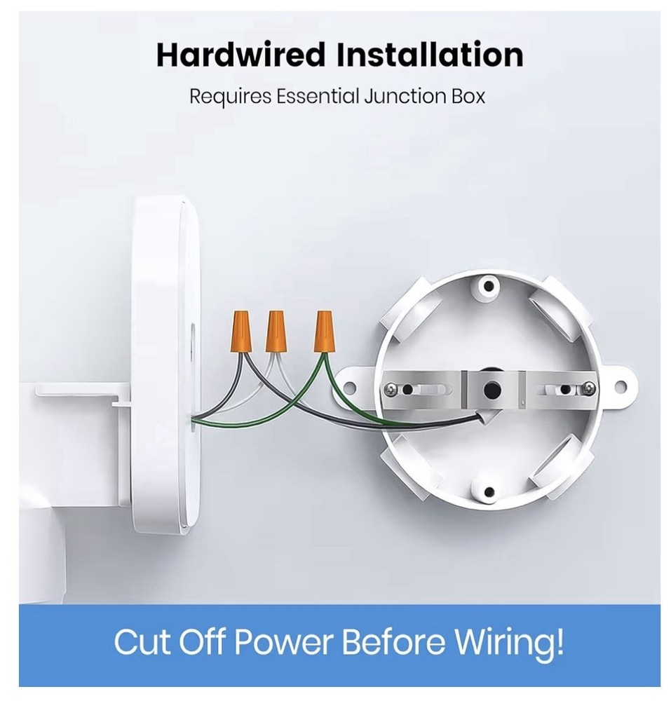 AOSU Floodlight Camera Wired, 3K UHD Security Camera Outdoor, 360°