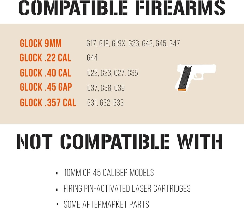 Glock Dry Fire Mag with Spring Kit - Gen 3/4/5/6