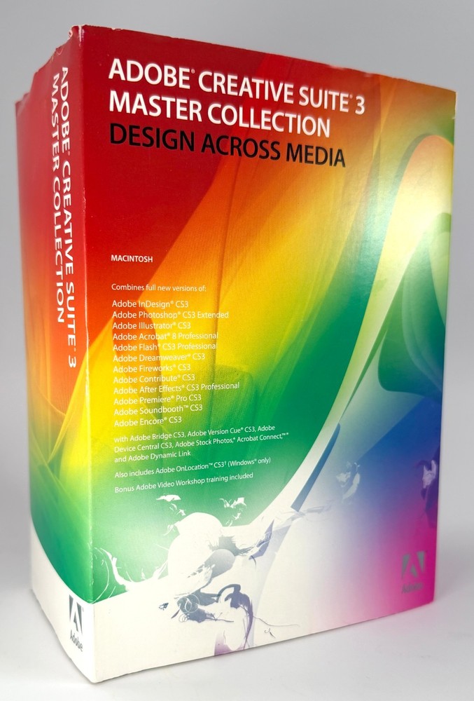 Adobe Creative Suite 3 Master Collection CS3 Mac Complete w/ Discs Manuals