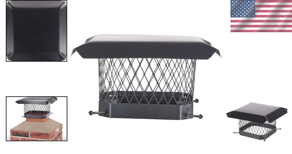 9x9 Chimney Cap, Fully Assembled, Galvanized Steel
