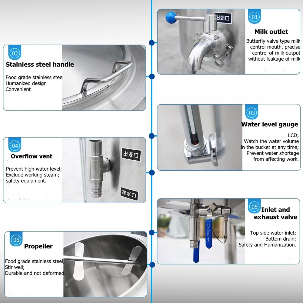 50L Commercial Pasteurization Machine Pasteurizer for Milk Juice Sterilization