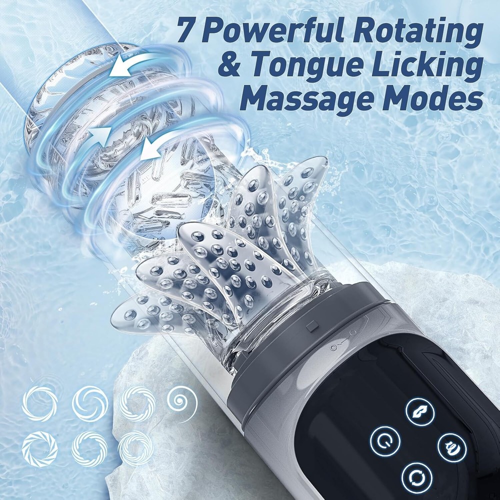 Male Masturbaters Automatic HandsFree Rotating Cup Thrusting Stroker Lubricants