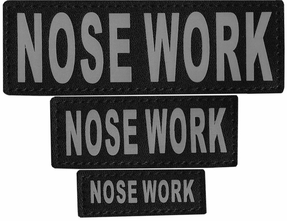 NOSE WORK  Patch Reflective Extra Label Tag for Dog Harness Service