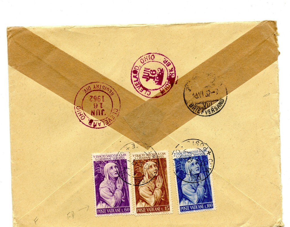 Vatican registered cover sc#330-334
