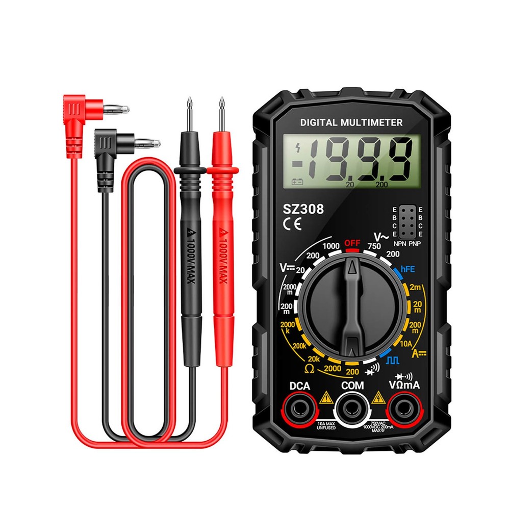 Multimeter for Voltage Current Resistance Diode Transistor Square Wave Output