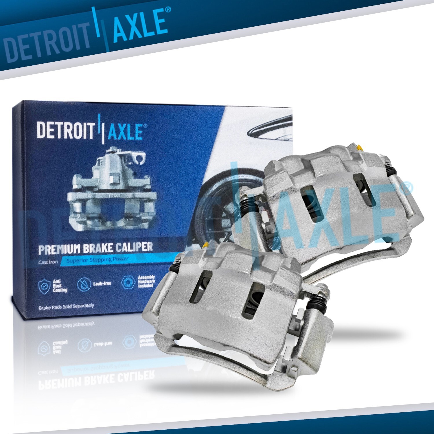 Front Disc Brake Calipers w/ Bracket for Ford Excursion F-250 F-350 Super Duty