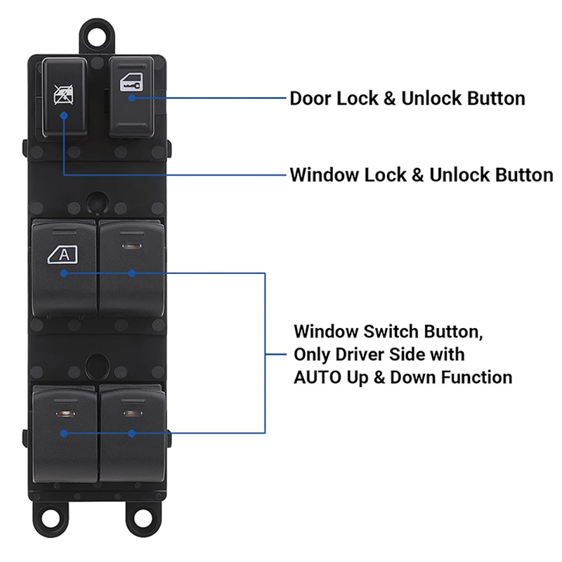 Master Window Switch Control 25401-9W100 for 2005-2012 Nissan Sentra/Pathfinder