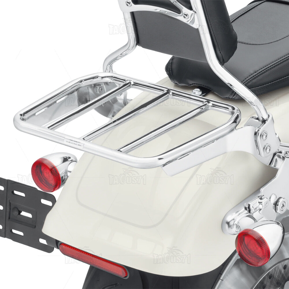 Detachable Chrome Sport Luggage Rack For 18-24 Harley Fat Boy Breakout Backrest