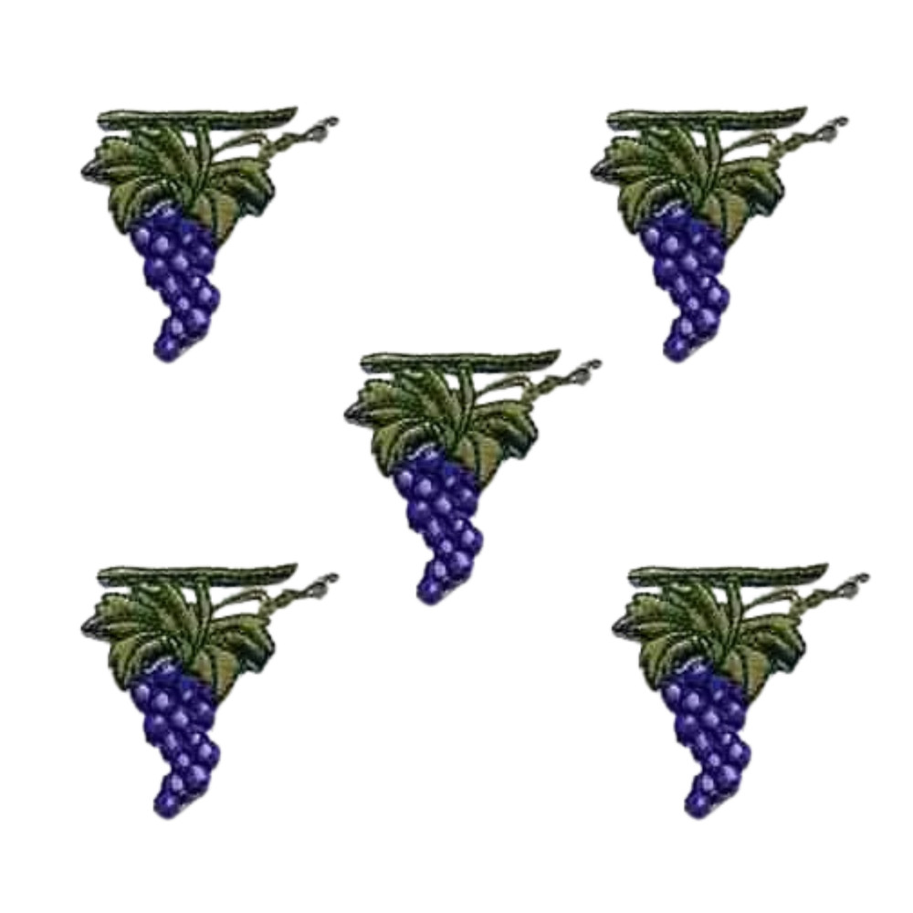 Cluster of Grapes (5-Pack) Fruit Iron On Patch