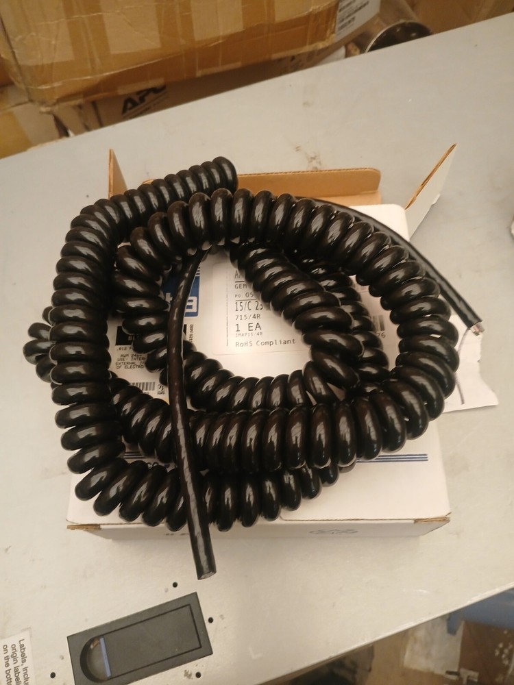 Alpha Wire 715/4R Conductor, Modular Coil Cable Black