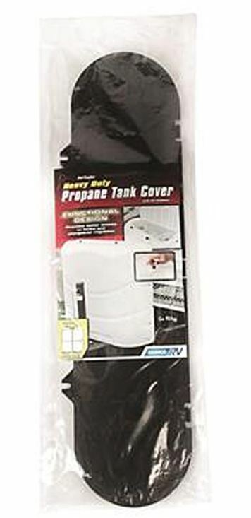 Camco 40549 DUAL Propane Tank Cover Replacement Lid in Black w/Hardware