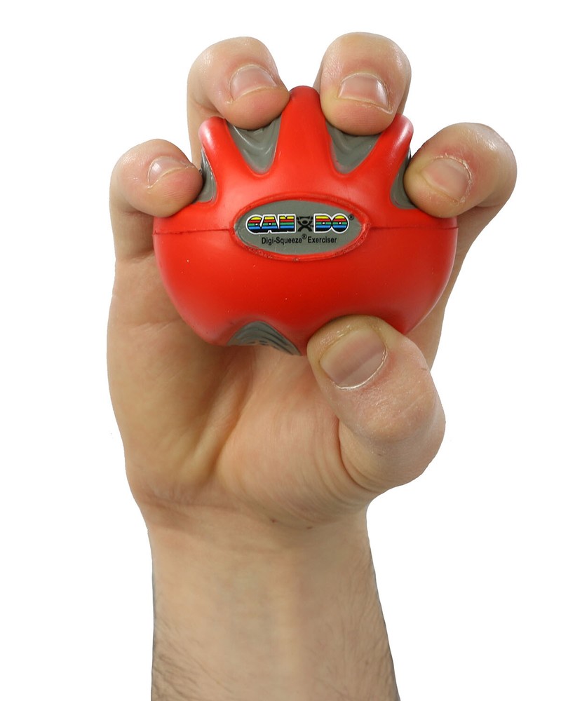 CanDo Digi-Squeeze hand exerciser - Small - Red, light