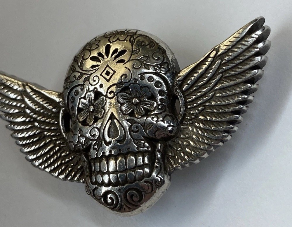 Tandy Leather Sugar Skull Winged Concho SRTP/NF