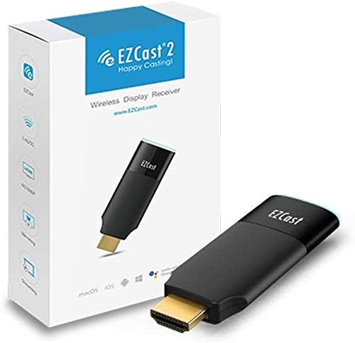 EZCast 2 Wireless Display Receiver, H.265 decoding, 4K Output, Supports 2.4/5GHZ