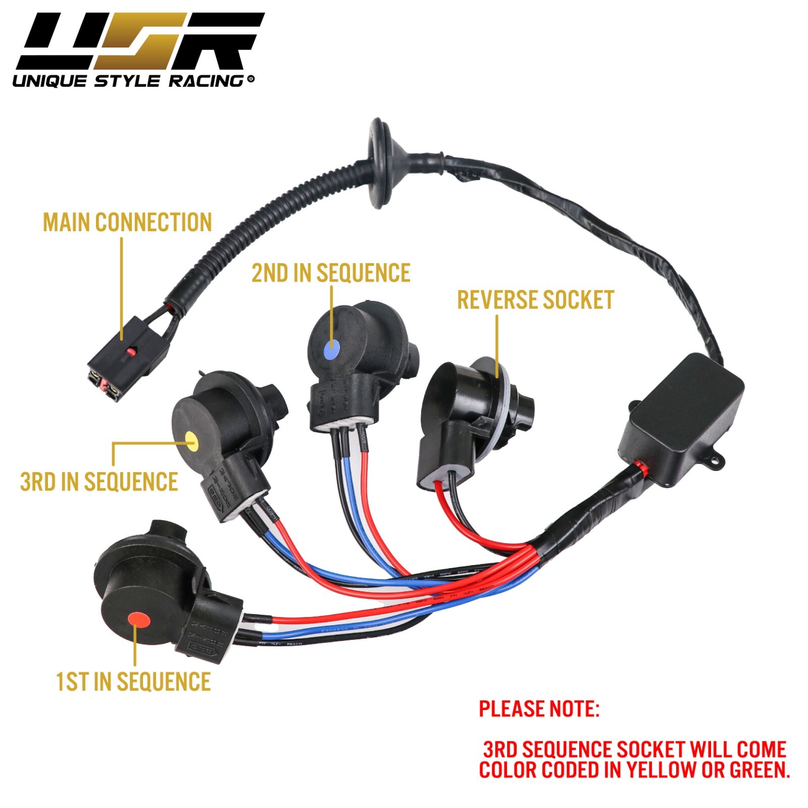 Plug&Play Tail Brake Light Harness +Flasher SEQUENTIAL SIGNAL For 96-04 Mustang