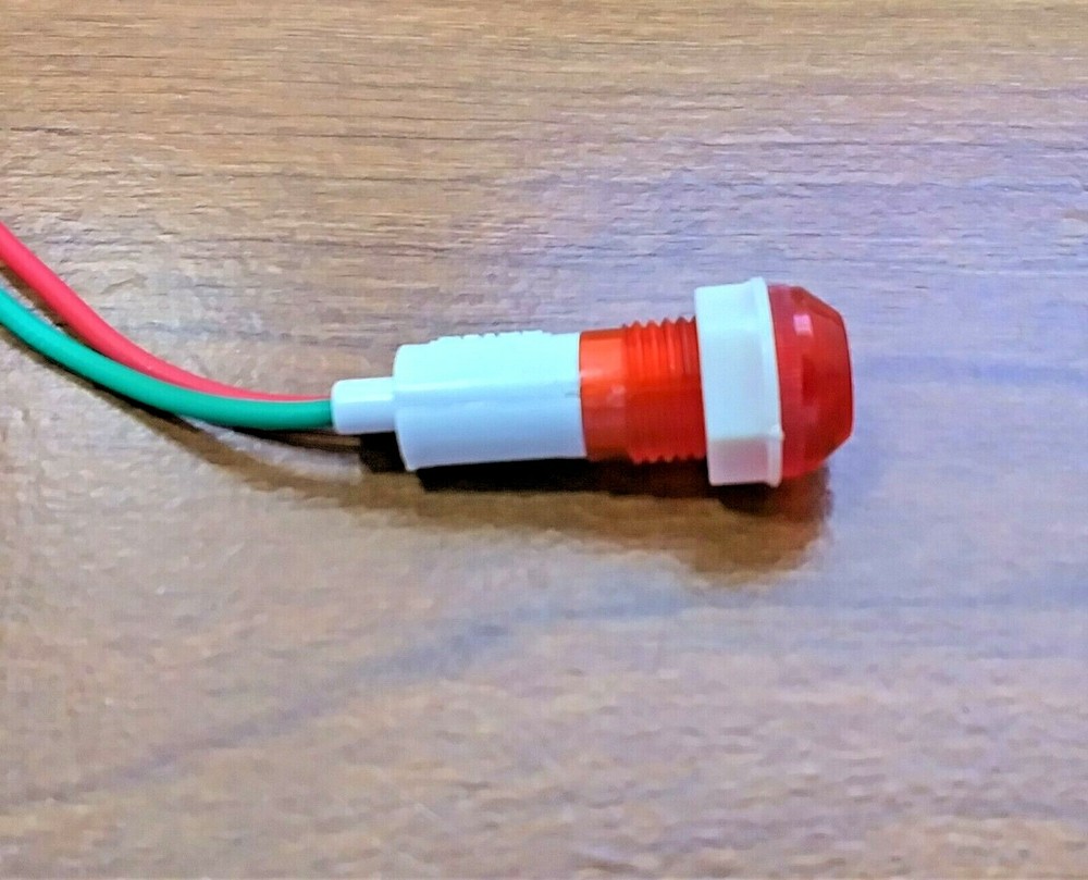 BBT Waterproof 12 volt AC/DC Low Profile Red LED Indicator Light