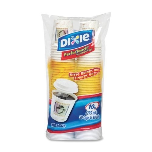 Dixie Perfectouch Cup - 10 Oz - 50/pack - White (5310COMBO600)