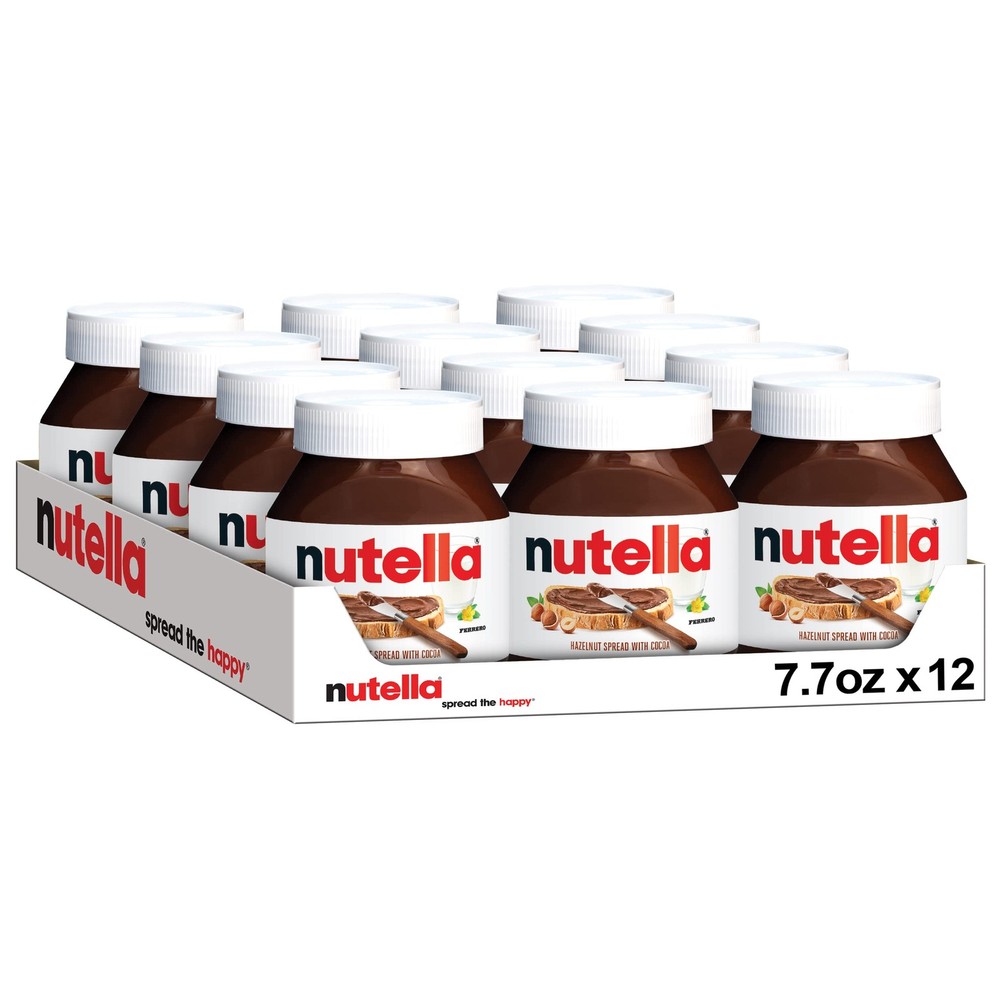 Hazelnut Spread with Cocoa for Breakfast, Bulk 12 Pack, 7.7 oz Per Jar
