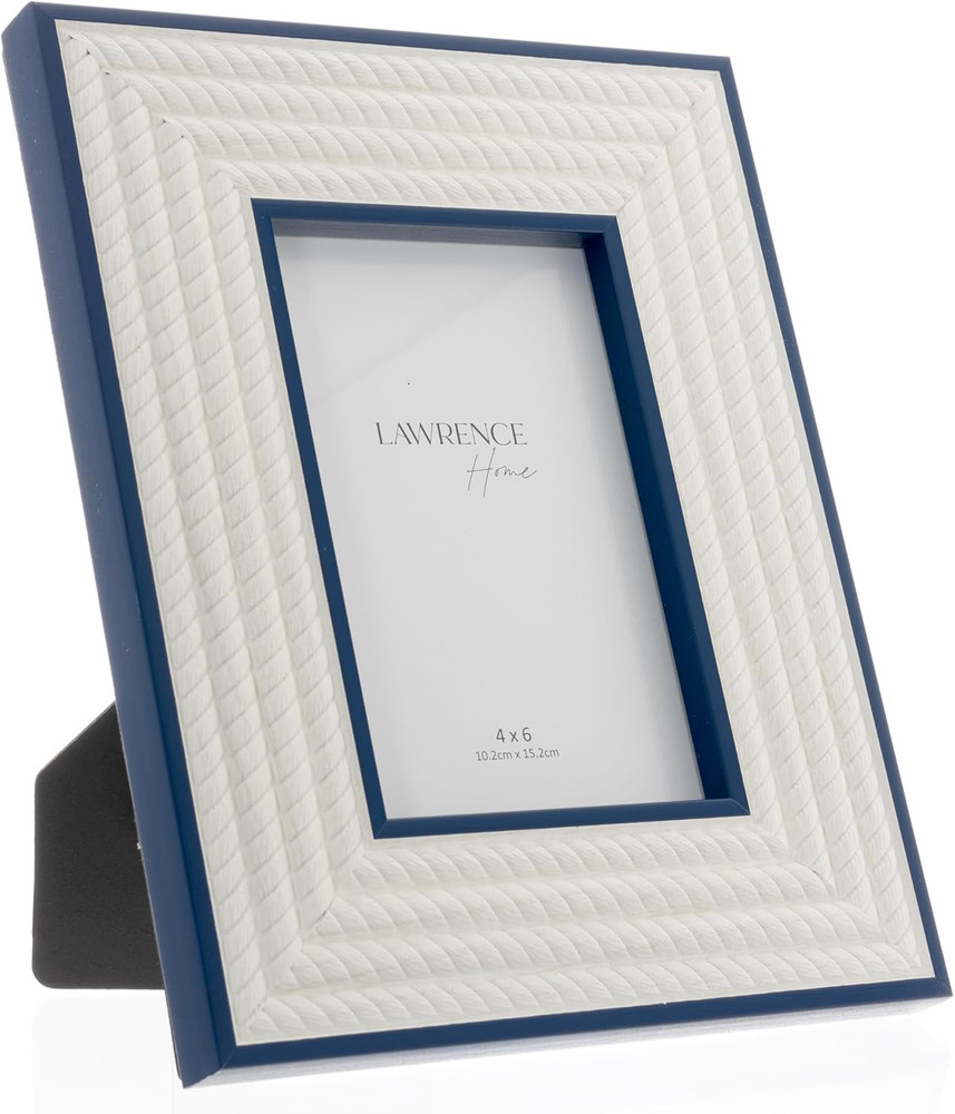 4X6 Breem Frame -Navy with White Rope
