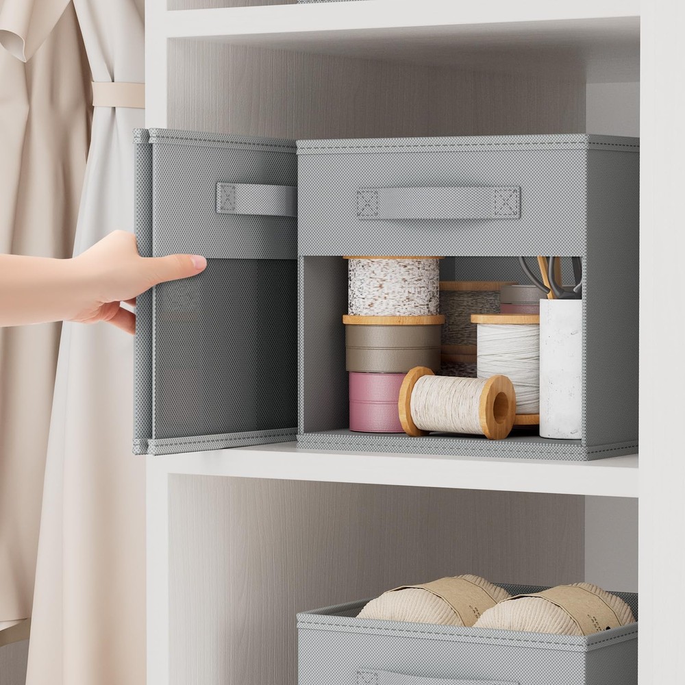 Storage Cubes, Cube Storage Bin, 10 Pack Foldable Storage Cubes with Window, ...