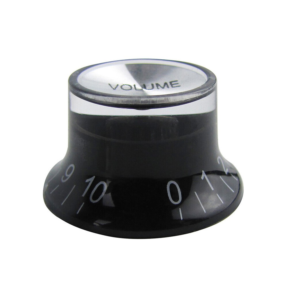 FLEOR Set of 100 Tone Knobs SG LP Guitar Control Knobs Aluminum Top Black