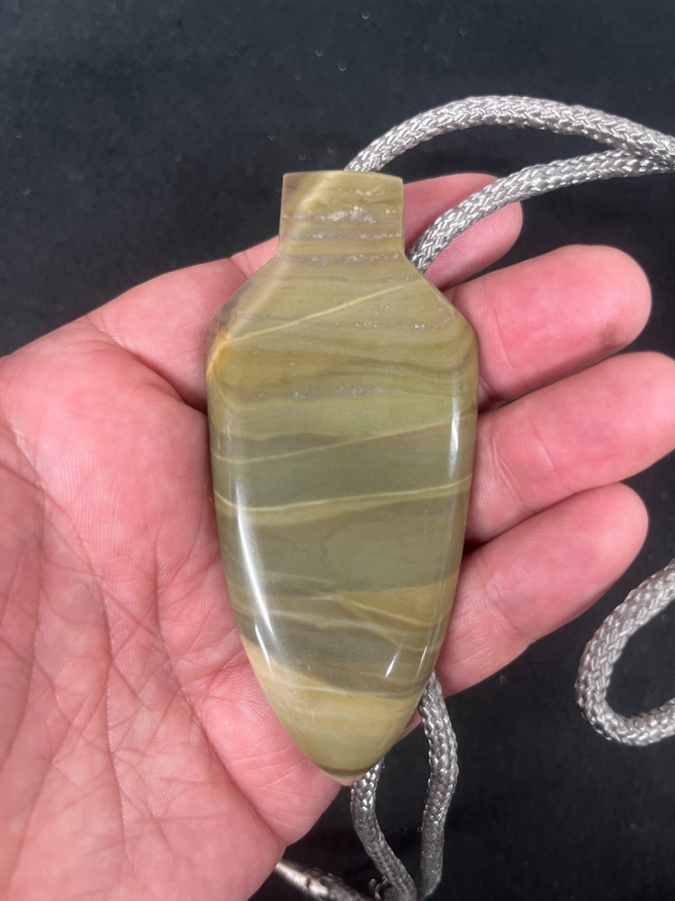 Polychrome Jasper Arrowhead Western Bolo Tie