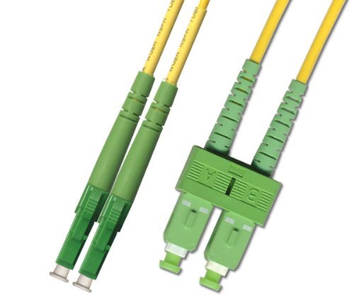 2M Singlemode Duplex Fiber Optic Cable (9/125) LC/APC-SC/APC