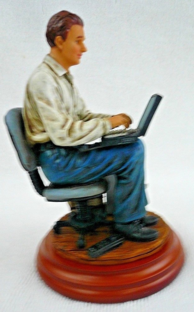 Computer Whiz Figurine Statue NIB New Tech Programmer Coder Free Shipping
