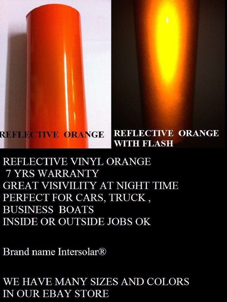 Orange Reflective Vinyl Adhesive Cutter Sign Plotter Hight Reflectivity