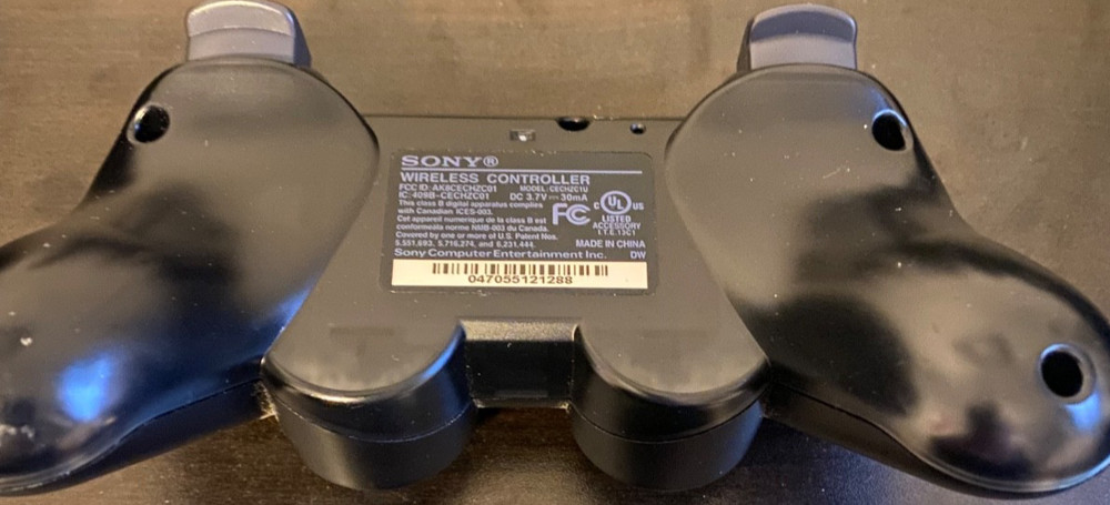 Sony Playstation 3 PS3 OEM Dualshock PS3 Black Controller-DC37V-3mA - Mint