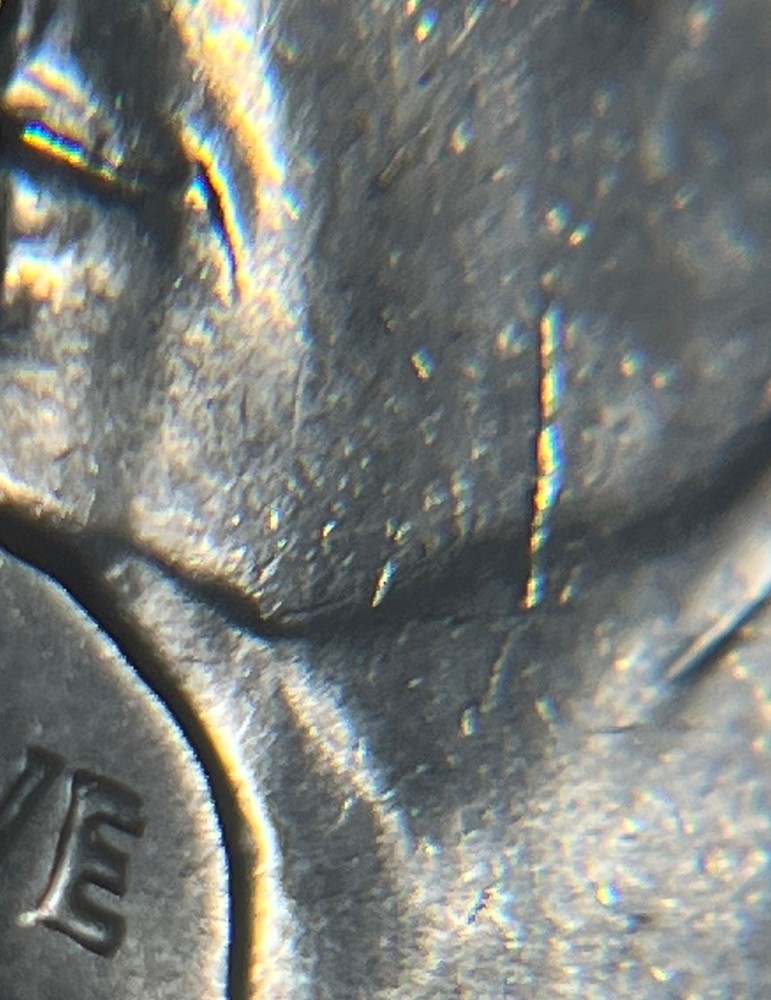 1776-1976 P Eisenhower Dollar Errors Type 1 Die Crack Errors Rainbow Toning UC
