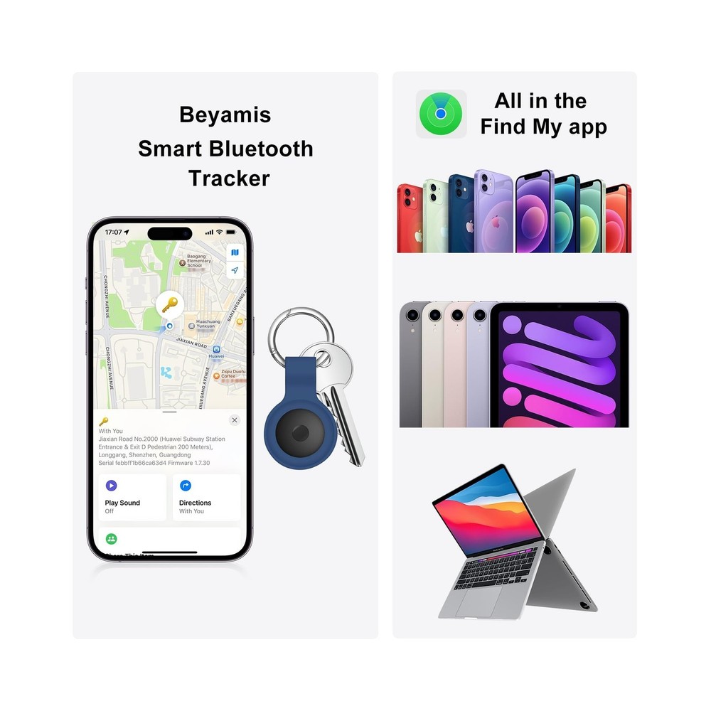 Air Tracker 4-Pack and 2pcs Extra Replaceable 2032 Batteries, Bluet... Fast Ship