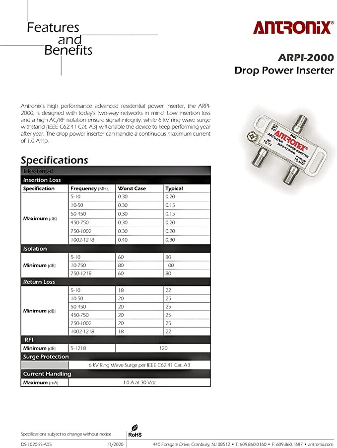 Antronix ARPI-2000M Power Inserter