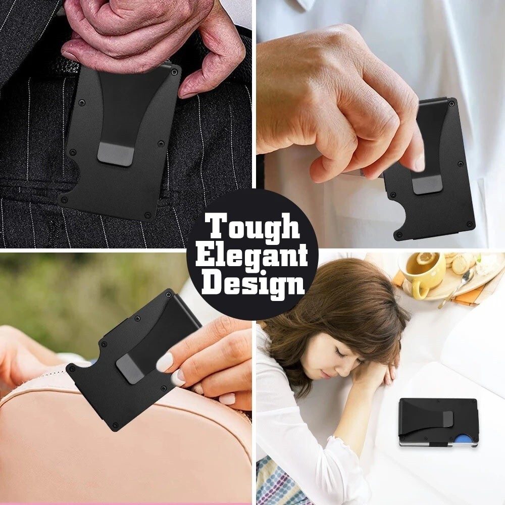 Duke Blue Devils Engraved Titanium Blue RFID Blocking Wallet w Clip D7