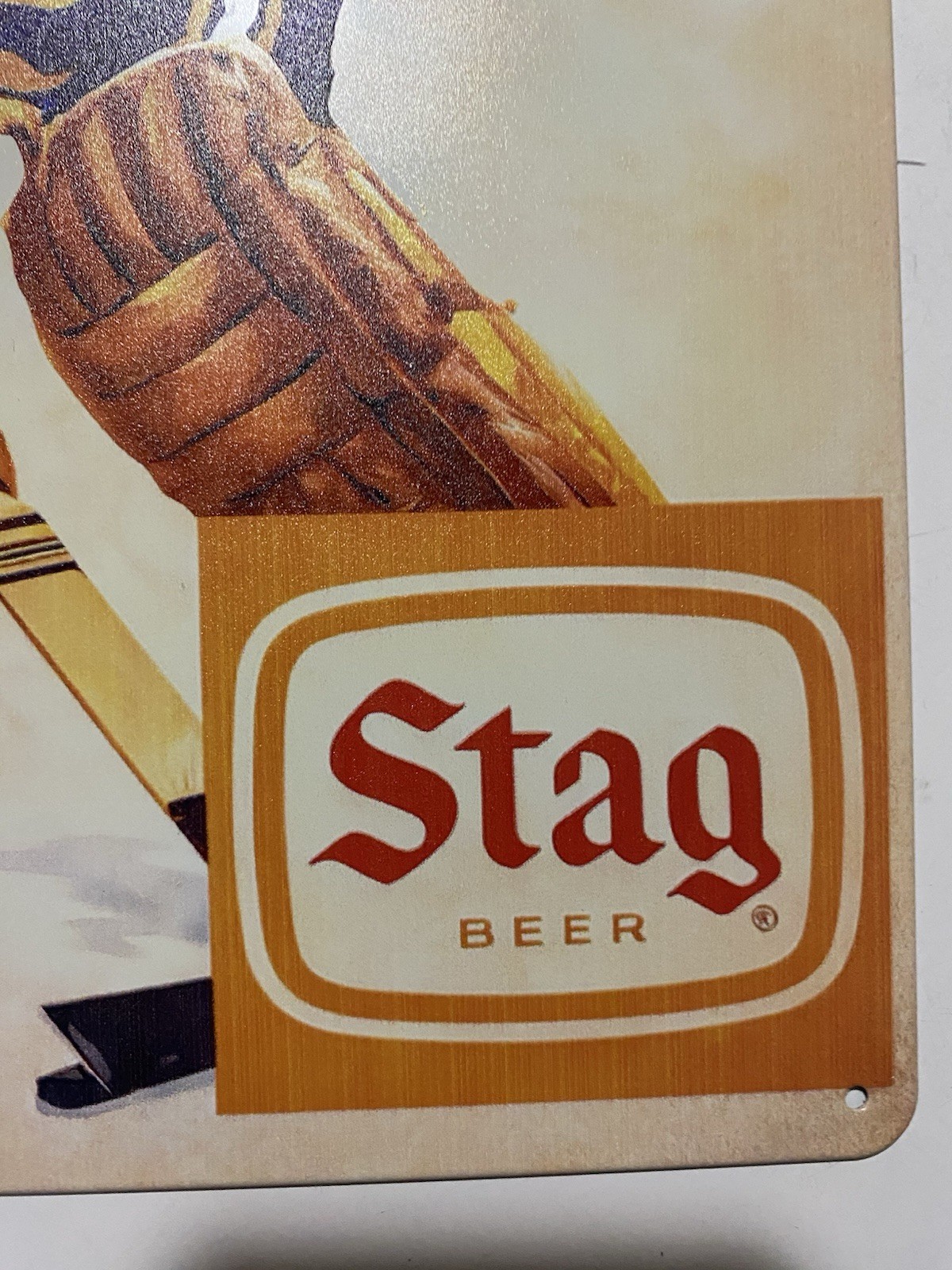 Stag Beer St. Louis Blues Sign - 1975 Schedule Play Gloria Stanley Cup Retro