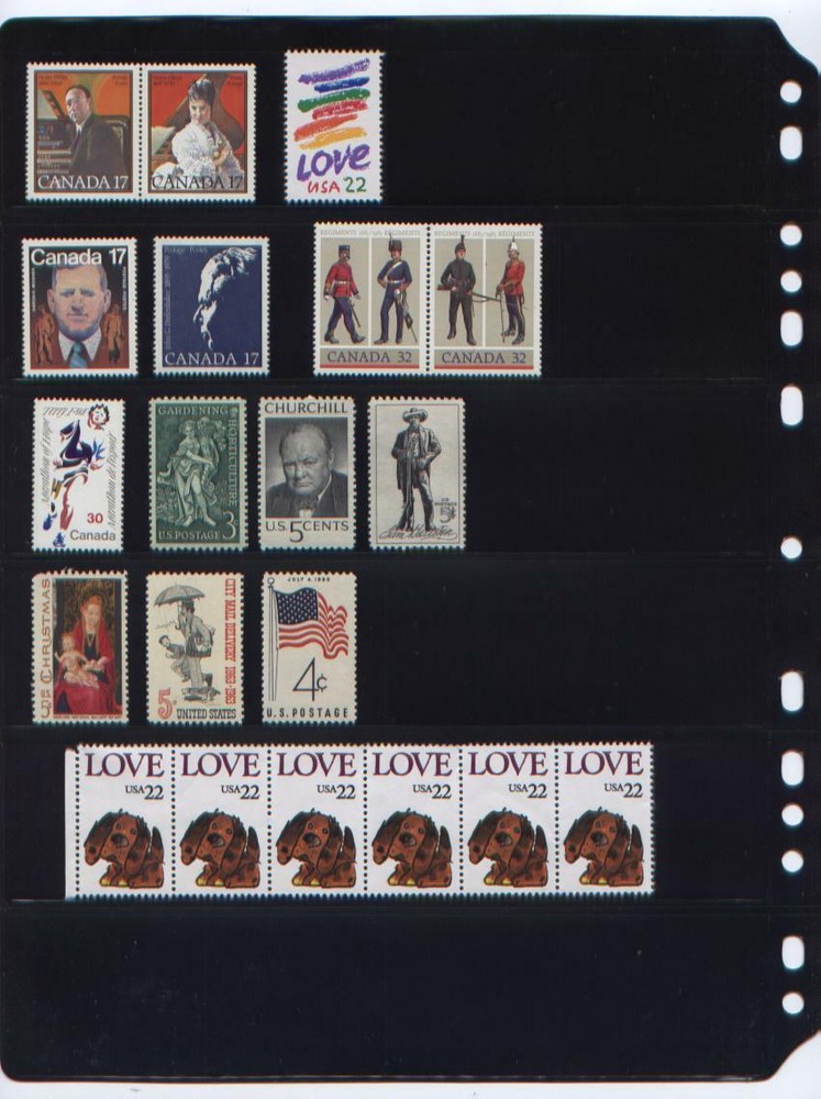 ANCHOR 20 Stock Pages 6S (6-Rows) Sheets - Black sheets, FREE Priority SHIPPING