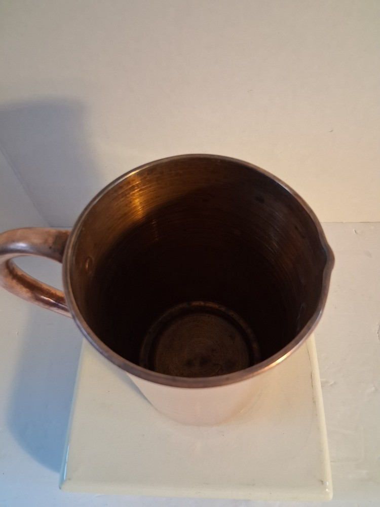 Copper Water Pitcher/Floral Vase; Pretty! EUC!