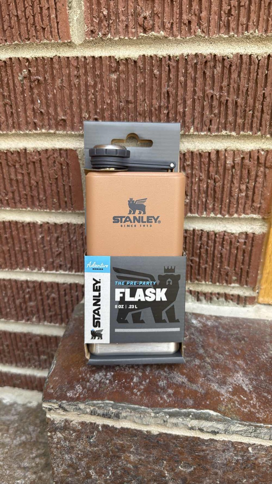 STANLEY Adventure Series Pre-Party Flask 8 oz .23 L Stainless Steel Tan Toast