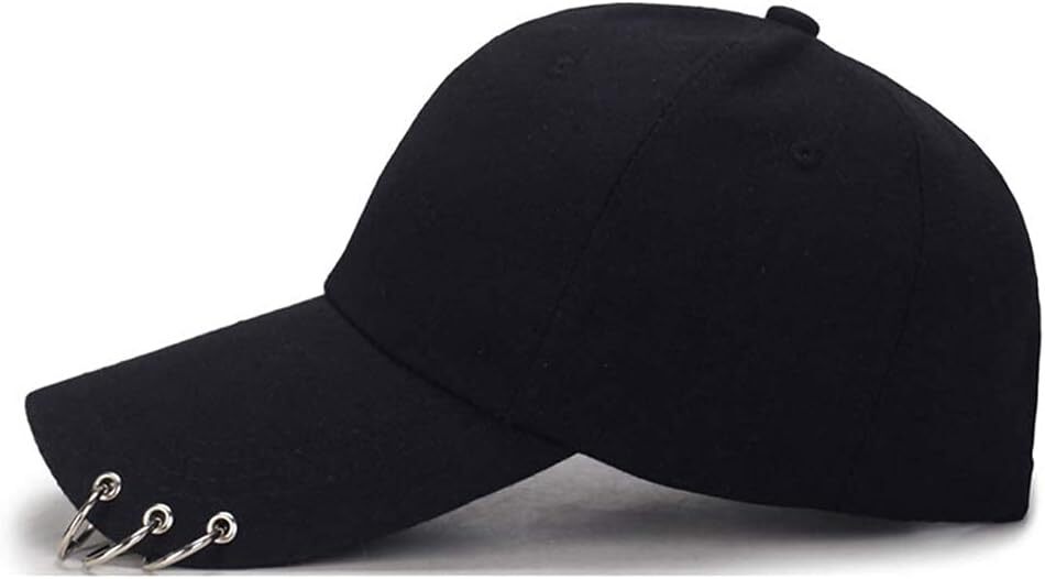 Kpop Hat Ring Baseball-Cap - Suga-Snapback Baseball Cap with One Size, Black