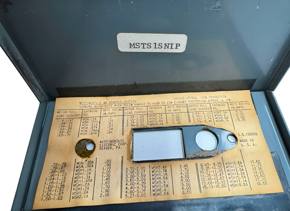Westinghouse MSTS1SNIP Enclosed Double Unit MS Starter Toggle Switch NEMA 1