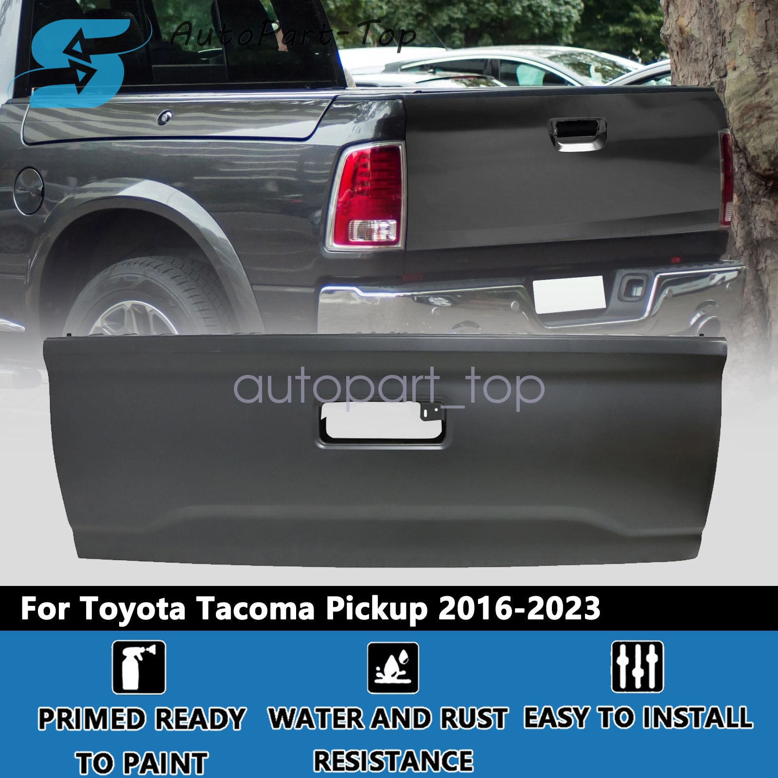 New Primered Steel Rear Tailgate Shell Fits Toyota Tacoma Pickup 16-23