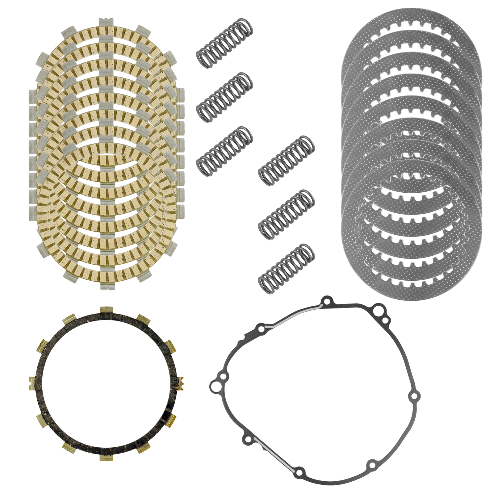 Clutch Friction Steel Plates and Gasket Kit for Yamaha R1 YZF-R1 YZFR1 2004-2006