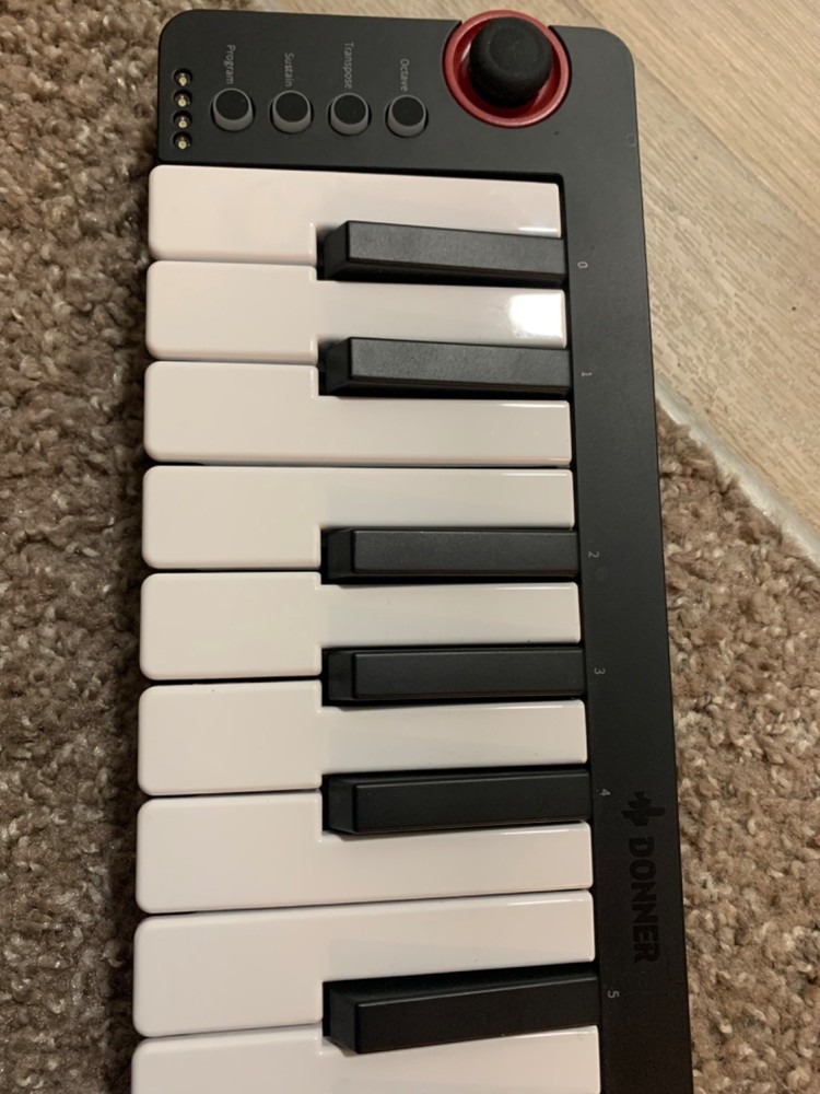Donner N-25 Mini Midi Keyboard C Power-Pitch-Transpose-Program-Octave