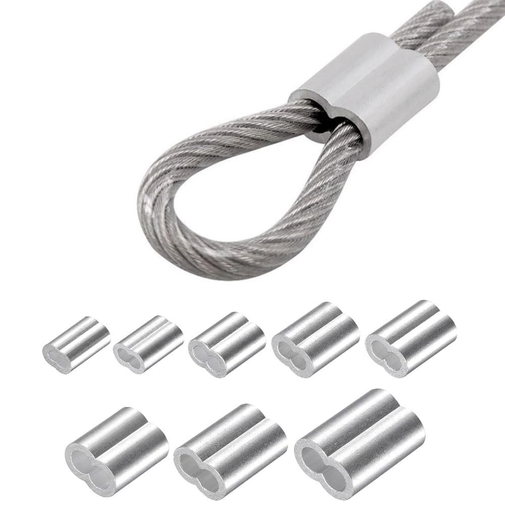 Crimp Ferrules 200 Pcs 1/16 Aluminum