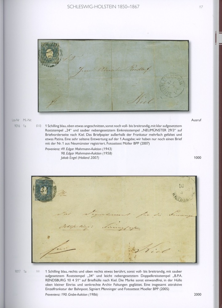 Schleswig-Holstein Germany Specialized Auction Catalog Kohler 2024