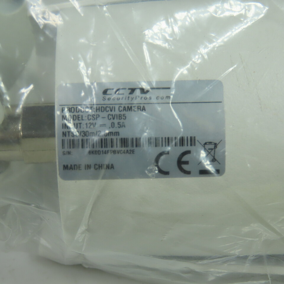 CCTV Security Pros CSP-CVIB5 4K Security HDCVI Camera White