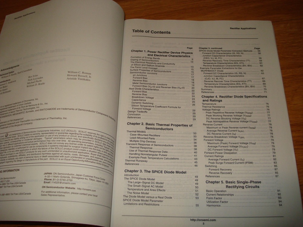 ON Semiconductor Rectifier Application Handbook, Nov 2001