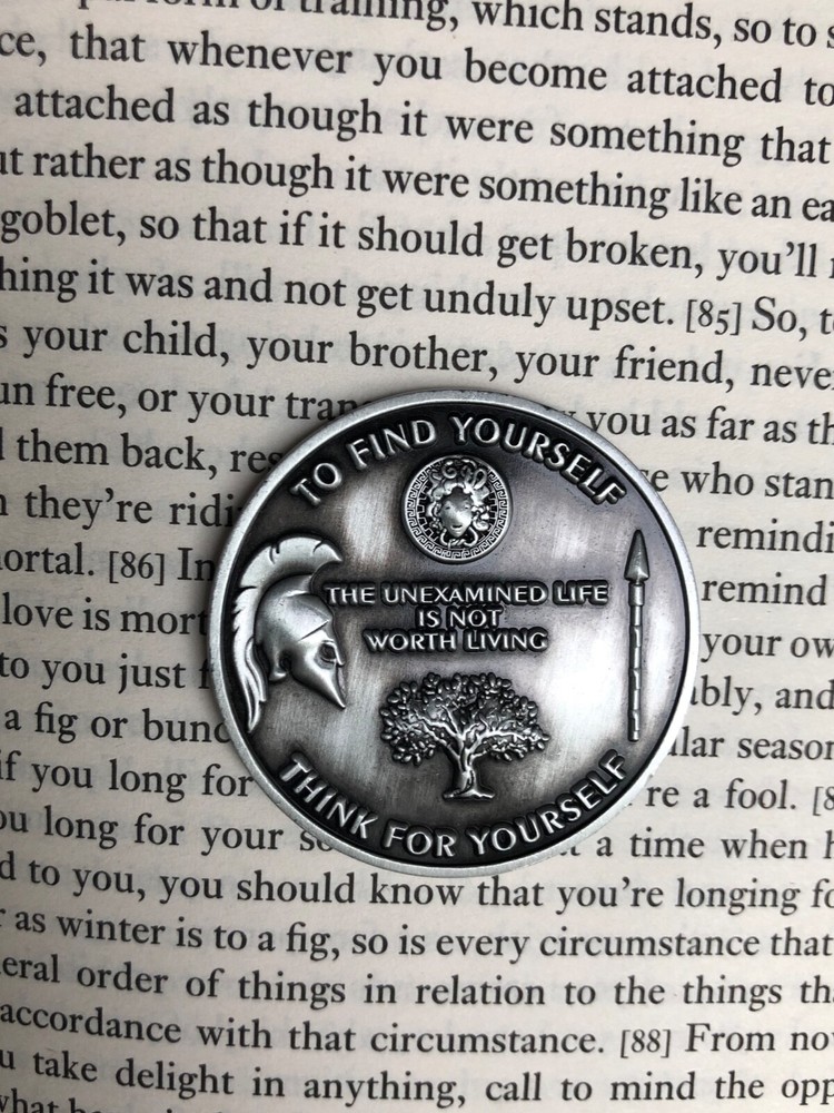 Socrates Coin - Know Thyself- Wisdom - Athena