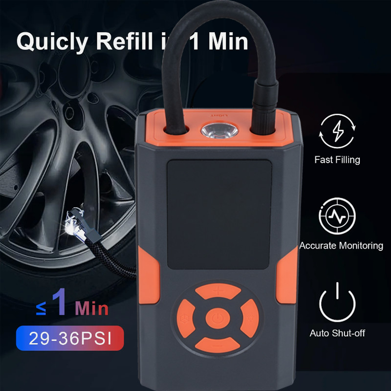 Portable Multi-function Tire Inflator Car Jump Starter Air Pump Air Compressor